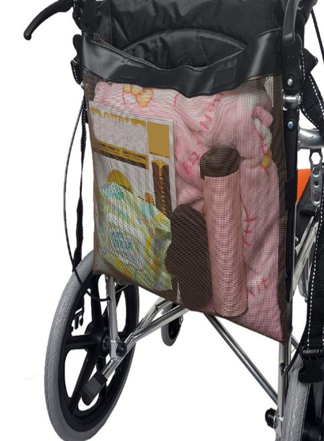 CHEOTIME Portable Stroller Hanging Bag, Side Sling Cargo Net Hanging Breathable Baby Stroller Mesh Storage Bag Wheelchair Portable Storage Bag Organizer - Image 4